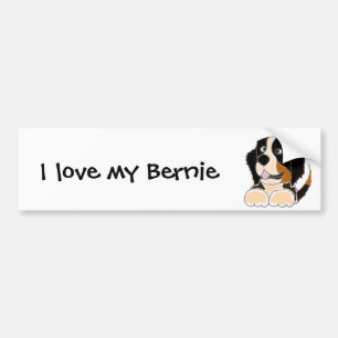 TU- Funny Bernese Mountain Dog Original Art Bumper Sticker