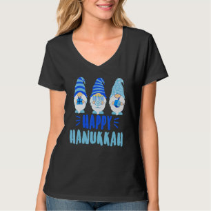 Tu Happy Hanukkah 2022 Gnome Menorah Dreidel Costu T-Shirt