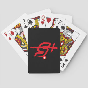 Tu inicial letra S, letra SUISSE v TRACE Playing Cards