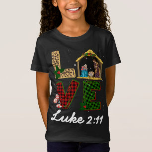 Tu Leopard Plaid Christmas Nativity Costume Christ T-Shirt
