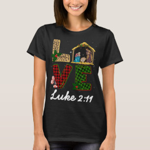 Tu Leopard Plaid Christmas Nativity Costume Christ T-Shirt