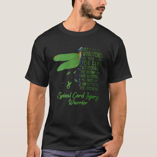 Tu Spinal Cord Injury Awareness Dragonfly Ribbon C T-Shirt (Front)