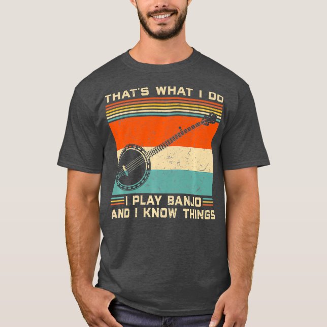 Tu Vintage Banjo Players Costume Musician T-Shirt (Front)