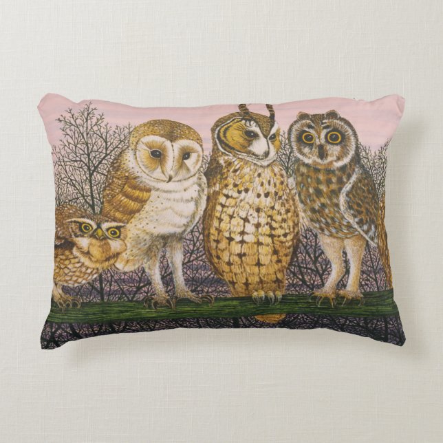 Tu-whit Tu-whooing Decorative Cushion (Front)