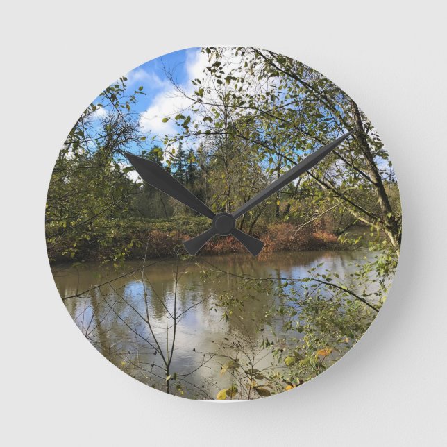 Tualatin River, Oregon Round Clock (Front)