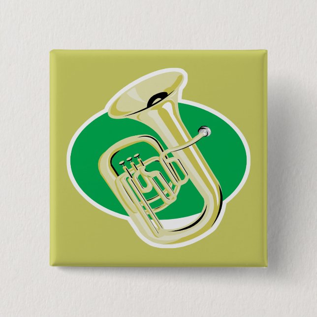 tuba 15 cm square badge (Front)