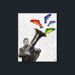 Tuba And Fish Canvas Print<br><div class="desc">Animals & Nature</div>