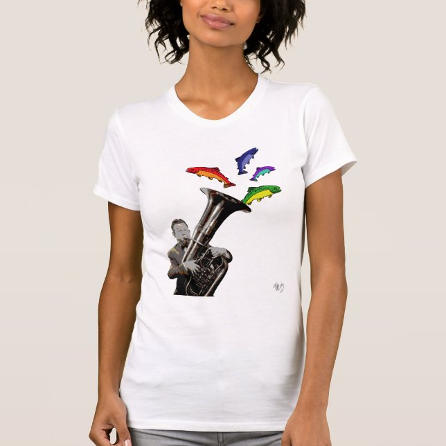 Tuba And Fish T-Shirt (Front)