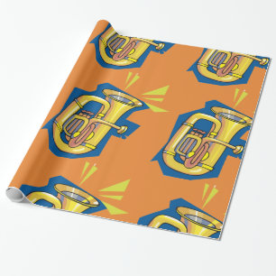 Tuba Brass Instrument Bright Music Band Wrapping Paper