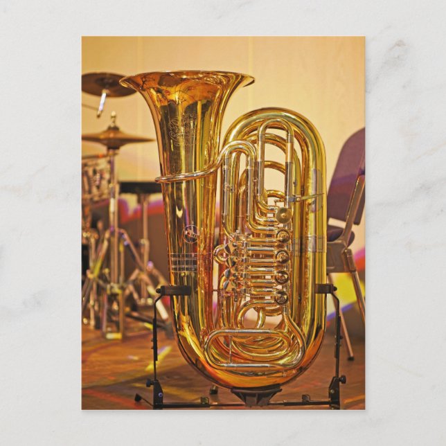 Tuba brass instrument postcard (Front)