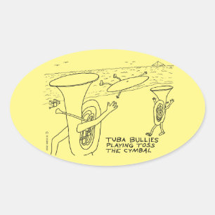 Tuba Bullies Oval Sticker