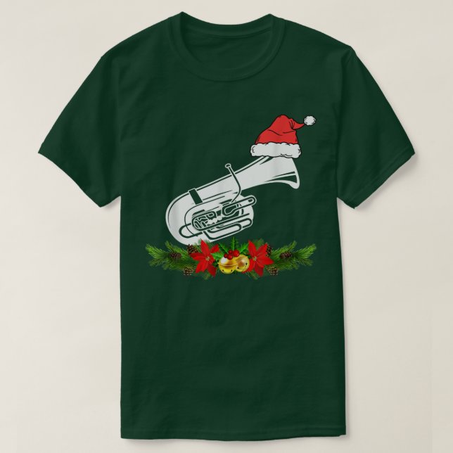 Tuba Christmas Pyjamas Music Instrument  T-Shirt (Design Front)
