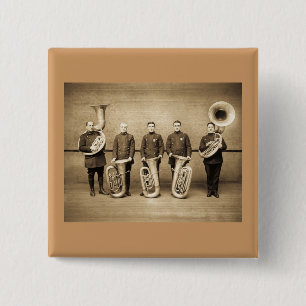 Tuba Cops (Sepia) 15 Cm Square Badge