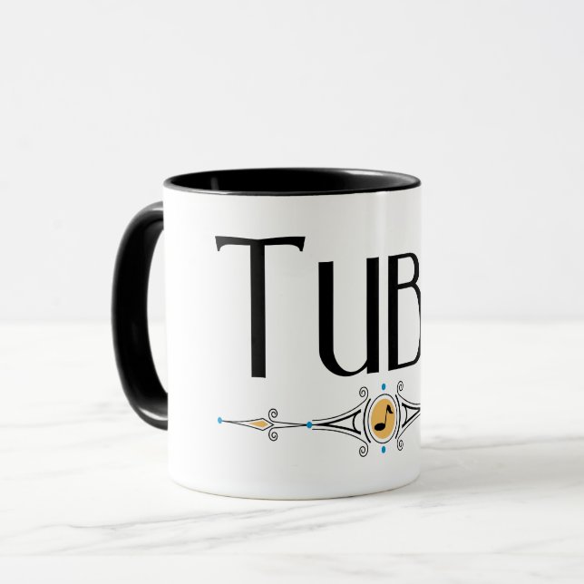 Tuba Decorative Line Musical Instrument Mug (Front Left)