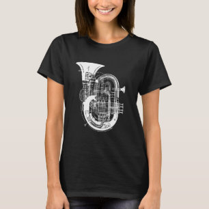 Tuba Drawing Brass Instrument T-Shirt