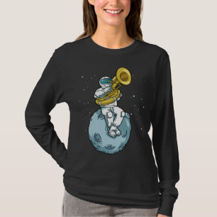 Tuba Gift Astronaut Marching Band Music Sousaphone T-Shirt