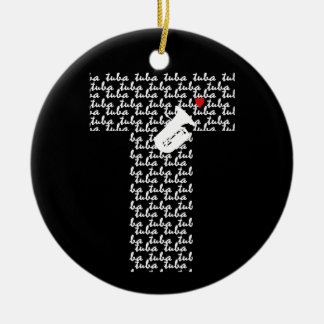 Tuba Letter T Ceramic Tree Decoration