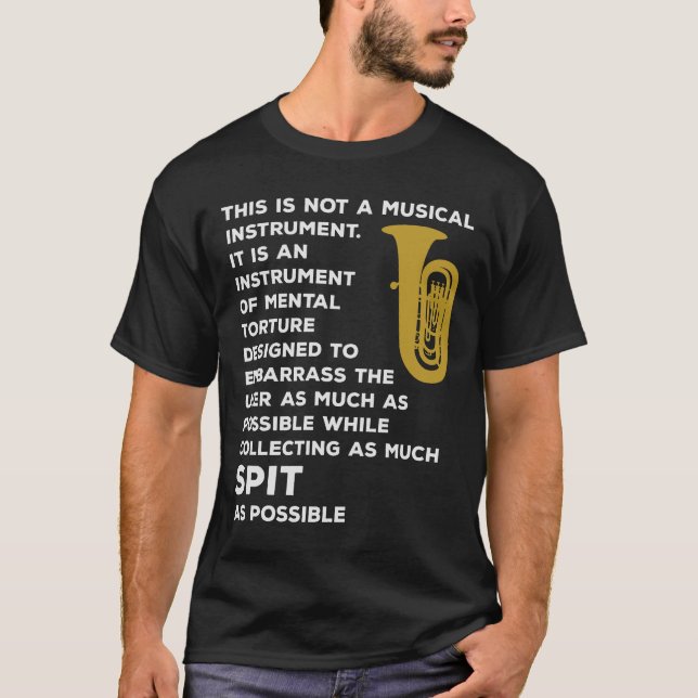 Tuba Marching Band Player Musical Instrument T-Shirt (Front)