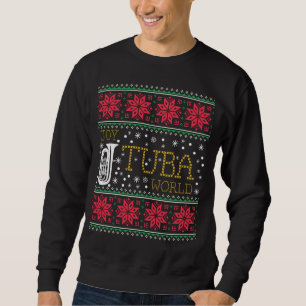 Tuba Marching Band Ugly Christmas Sweater Gift