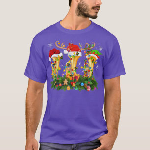 Tuba Music Lover Xmas Reindeer Santa Hat Tuba Chri T-Shirt