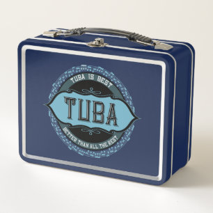 Tuba Music Note Circle Metal Lunch Box
