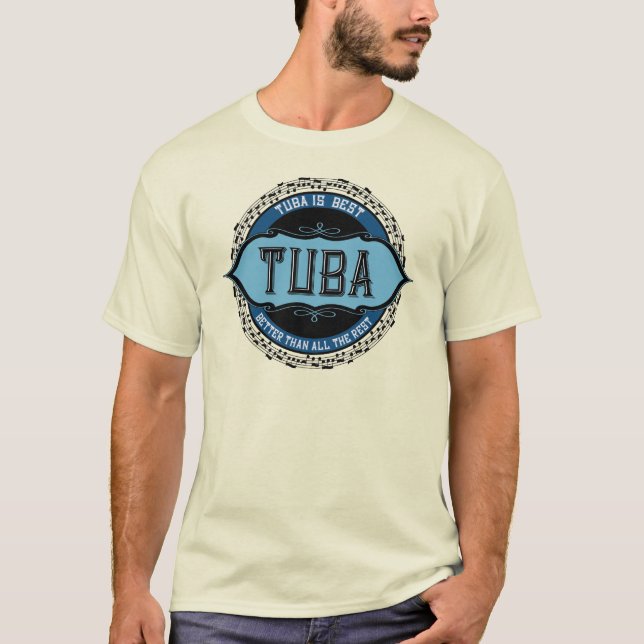 Tuba Music Note Circle T-Shirt (Front)