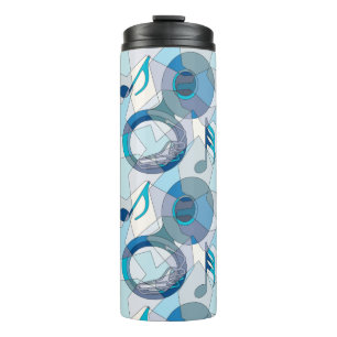 Tuba Music Note Fragments Thermal Tumbler