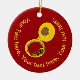 Tuba Musical Instrument Ceramic Tree Decoration