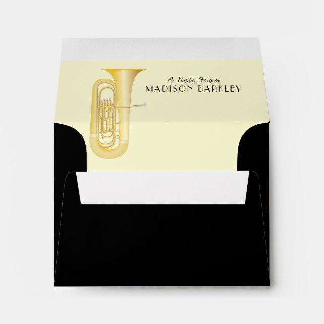 Tuba Musician Band Teacher Envelope (Back (Bottom))