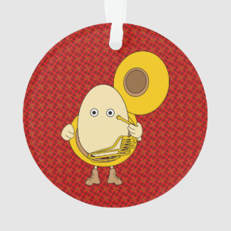 Tuba Player Egghead Ornament