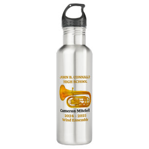 Tuba Player High School Band Gold Personalised 710 Ml Water Bottle