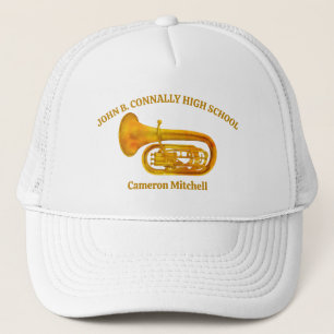 Tuba Player High School Band Gold Personalised Trucker Hat
