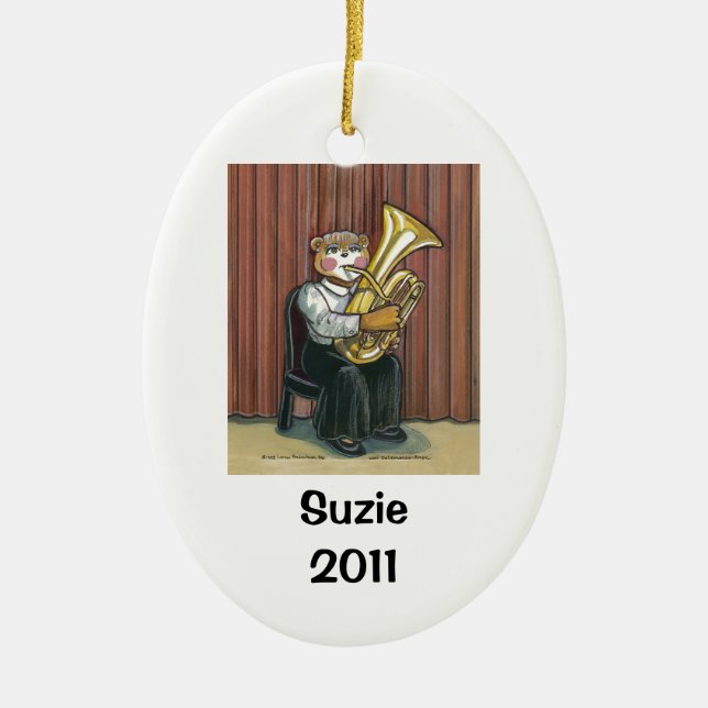 Tuba Player Personalised Ornament (Front)