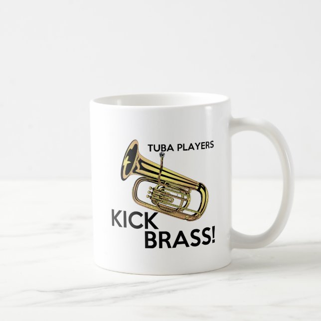 Tuba Players Kick Brass Coffee Mug (Right)