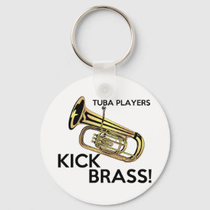 Tuba Players Kick Brass Key Ring