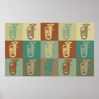 Tuba Pop Art Poster