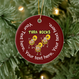 Tuba Rocks Ceramic Tree Decoration