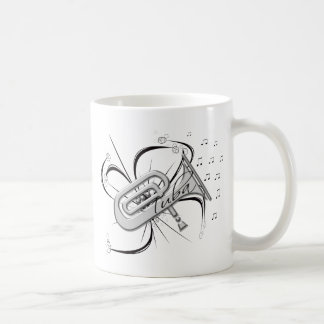 Tuba Silver and Notes Coffee Mug