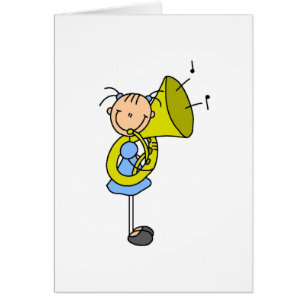 Tuba Stick Figure Card