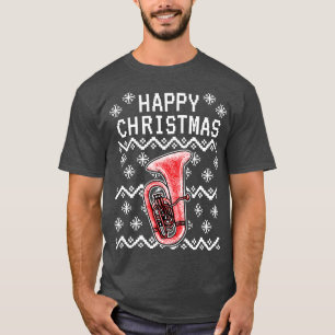 Tuba Ugly Christmas Tubaist Brass Musician T-Shirt
