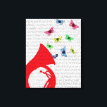 Tuba with Butterflies Canvas Print<br><div class="desc">Animals & Nature</div>