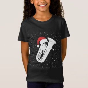 Tuba with Santa's Hat For Musicians Christmas Seas T-Shirt