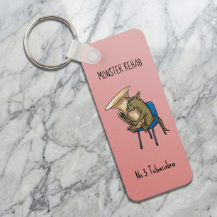 Tubacabra Tuba Player Chupacabra Wordplay Artwork Key Ring