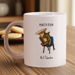 Tubacabra Tuba Player Chupacabra Wordplay Artwork Large Coffee Mug