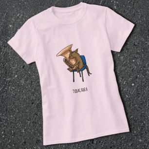 Tubacabra Tuba Player Chupacabra Wordplay Artwork T-Shirt