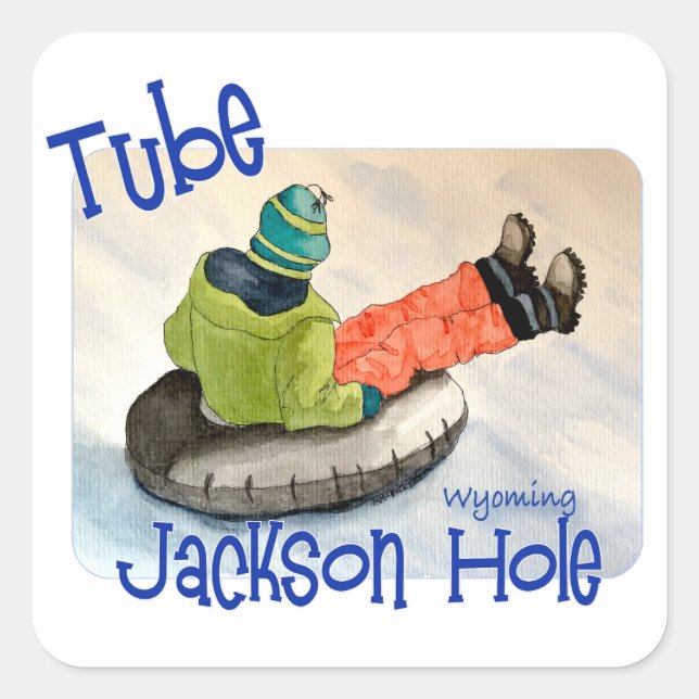 Tube Jackson Hole Square Sticker (Front)