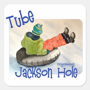Tube Jackson Hole Square Sticker