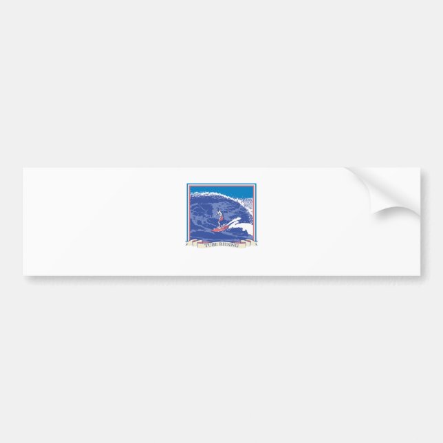 tube riding bumper sticker (Front)