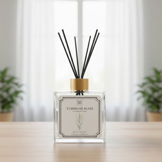 Tuberose Floral Aroma Diffuser Label (Creator Uploaded)