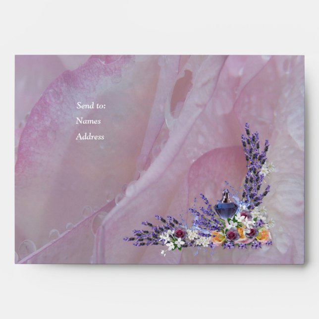 Tuberose & Lavender Blooms Envelope (Front)